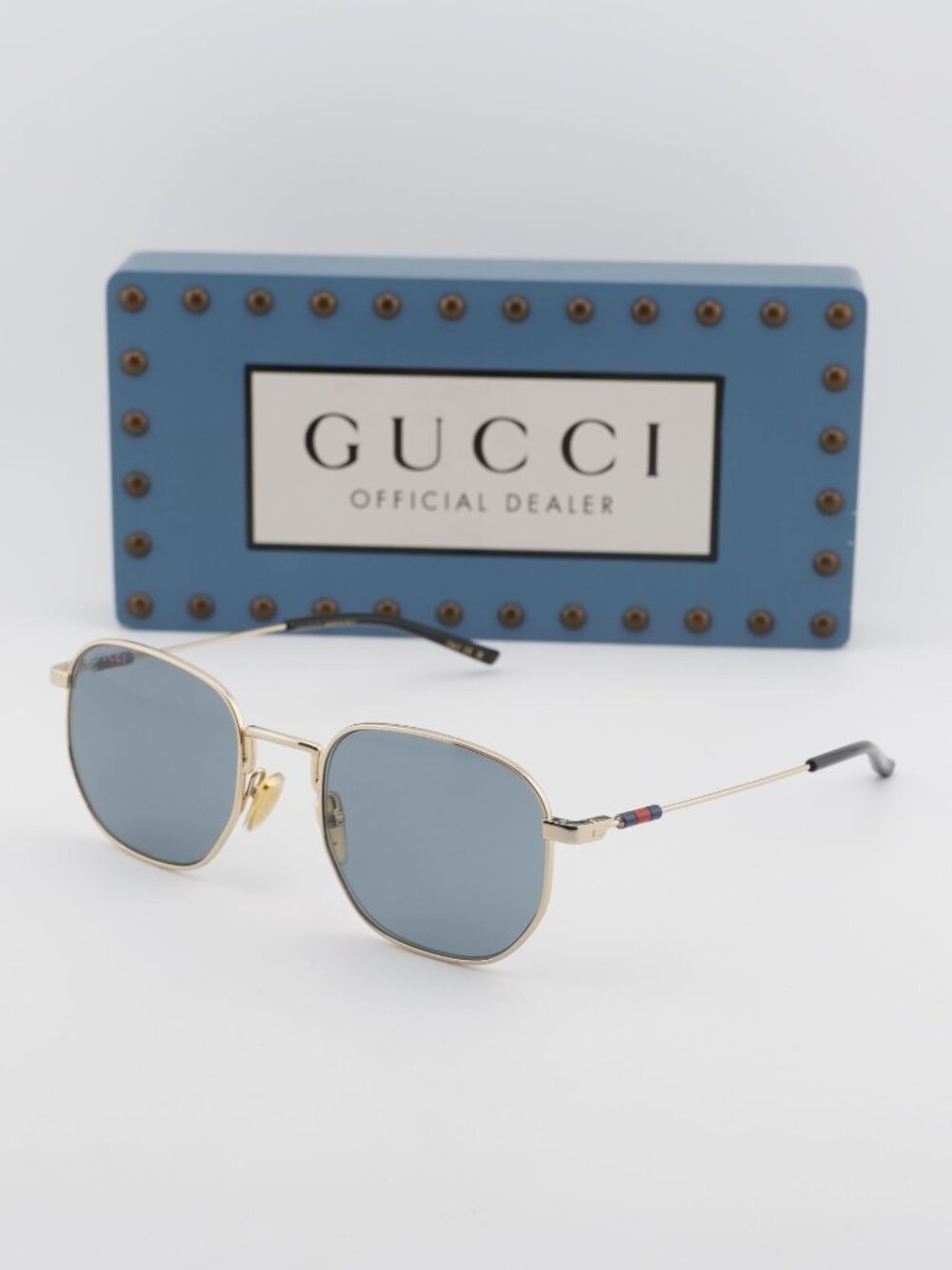 Gucci GG2095S 003 Square Sunglasses - Gold\Grey